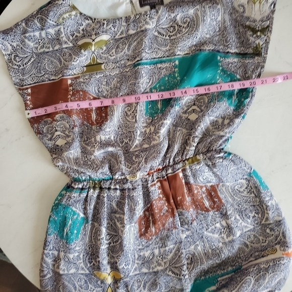 Luxology Dress Small Cinched Waist Paisley - Picture 14 of 14